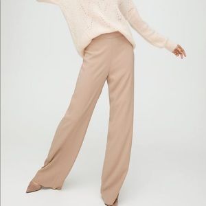 aritzia babaton light pink trousers